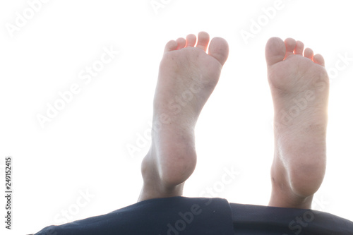 bootless baby feet isolated on white background © Annashou