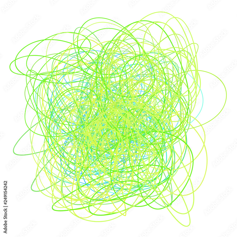 Colored tangled on white. Chaos pattern. Scribble sketch. Colorful background with array of lines. Intricate chaotic texture. Art creation. Print for banners, posters and t-shirts Colored tangled on white. Chaos pattern. Scribble sketch. Colorful background with array of lines. Intricate chaotic texture. Art creation. Print for banners, posters and t-shirts
