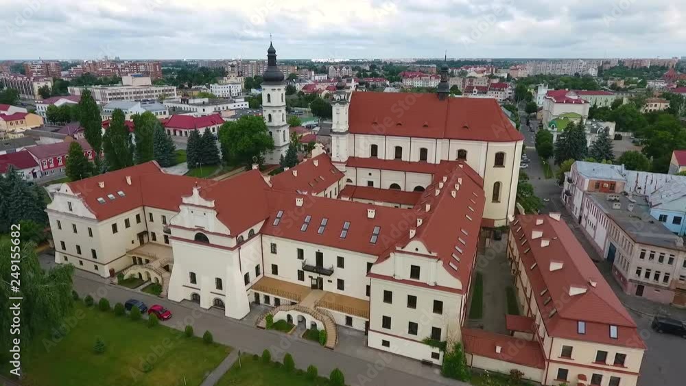 The landscape of the city of Pinsk, Belarus. Aerial View The landscape of the city of Pinsk, Belarus. Aerial View
