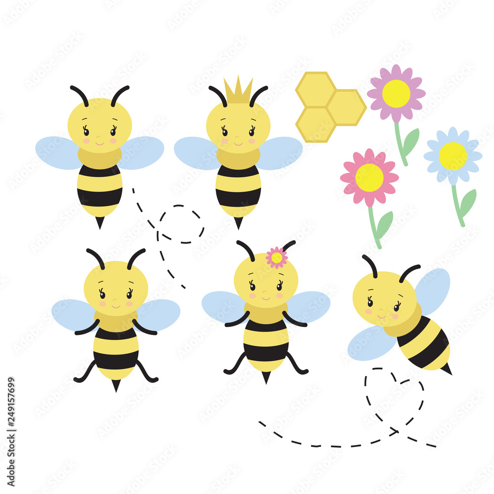 Obraz premium Honeybee clip art