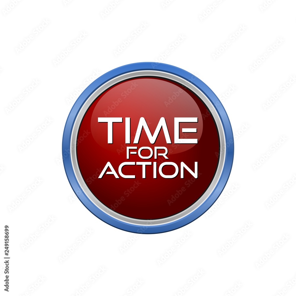 Time for Action icon, sign or button Time for Action icon, sign or button
