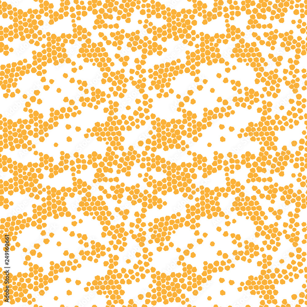 Elegant honeycomb seamless pattern. Hexagons in hand drawn style for tshirt, clothes design