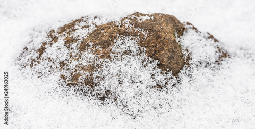 Stein im Schnee © blende11.photo