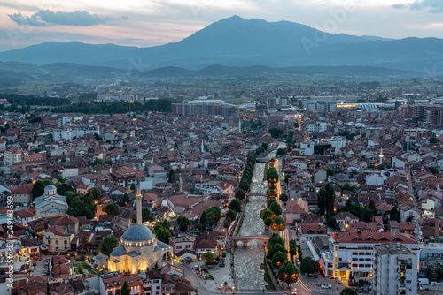 Beautiful Prizren, Kosovo Cityscape after Sunset