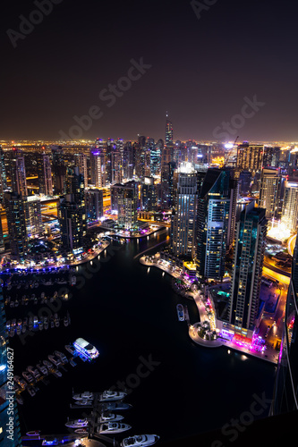 Skyline of Dubai Marina at night  © Cara-Foto