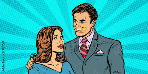 a couple of businessman and businesswoman