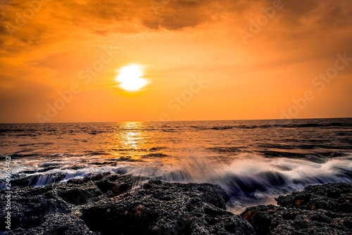 Anjuna Beach  Sunset Point  Goa  India