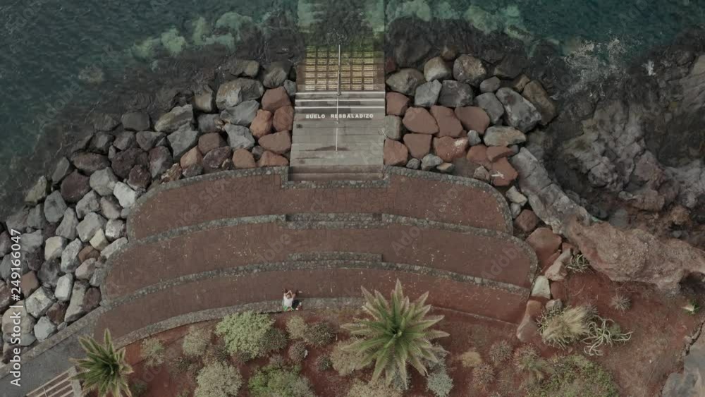 Aerial survey above the beach in Tenerife, Canary islands Aerial survey above the beach in Tenerife, Canary islands