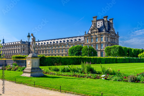 Tuileries Garden is public garden between Louvre Museum and Place de la Concorde in Paris, France