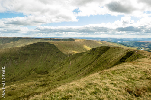 Sanfte Hügel im Breacon Beacons National Park in Wales, Großbritannien