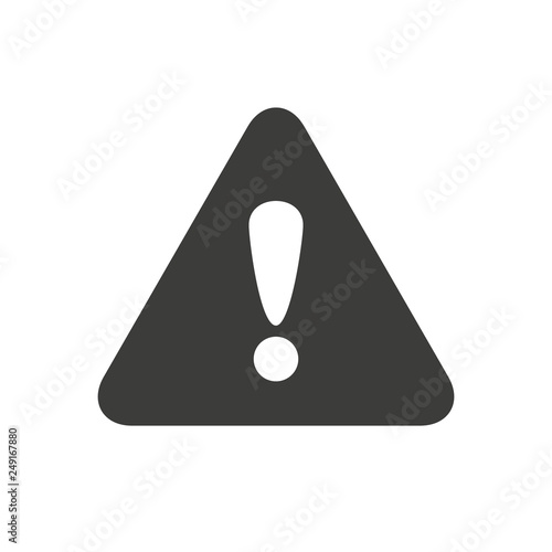 The attention icon. Danger symbol. Flat Vector illustration. Vector attention sign with exclamation mark icon. Risk sign vector illustration.
