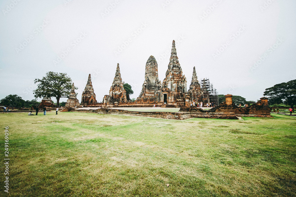 Obraz premium Wat Chaiwatthanaram Temple in Ayutthaya, Thailand
