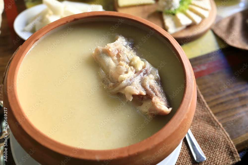 Armenian Khash in bowl