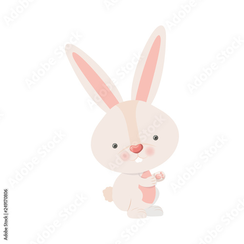 cute rabbit isolated icon
