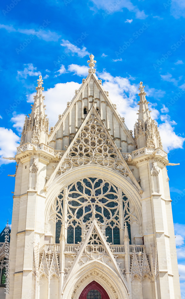 Europe, France, Vincennes, Fragment of Chateau de Vincennes, The Sainte Chapelle