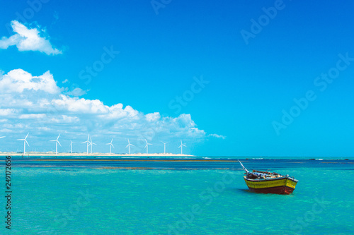Boat on the beach of Icaraizinho de amontada - Ceará.