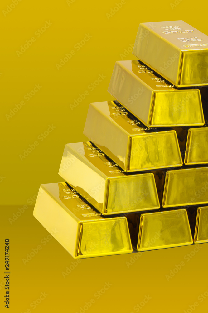 Stack of golden bars as a Financial concepts Stack of golden bars as a Financial concepts