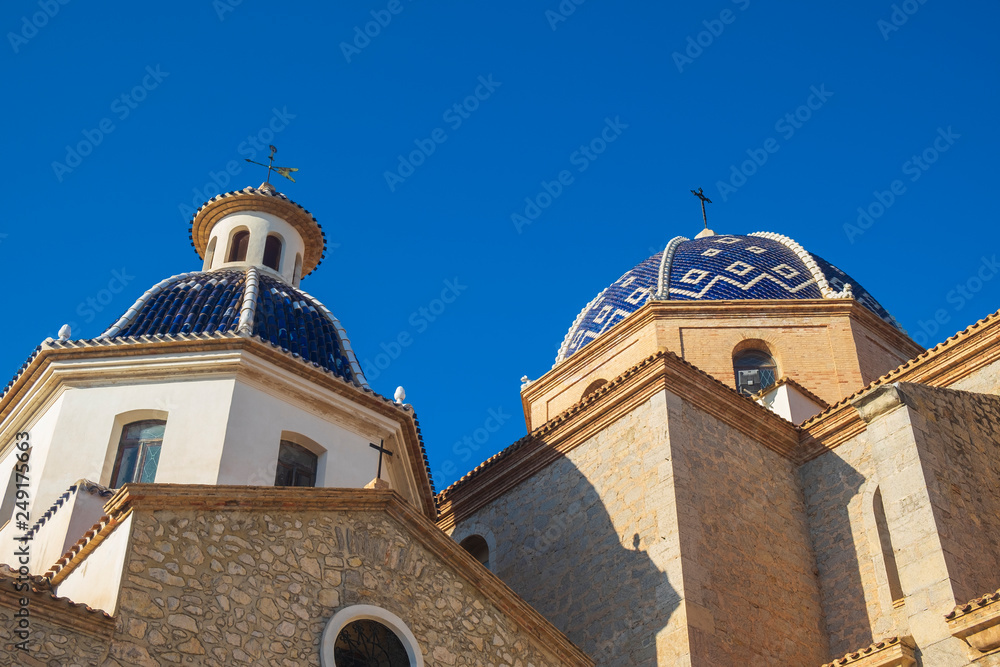 Cupulas de la iglesia de Altea, Alicante
