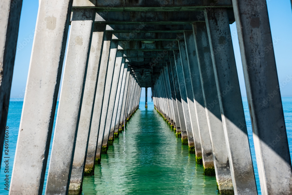 Pattern underneath Venice beach pier Florida Pattern underneath Venice beach pier Florida