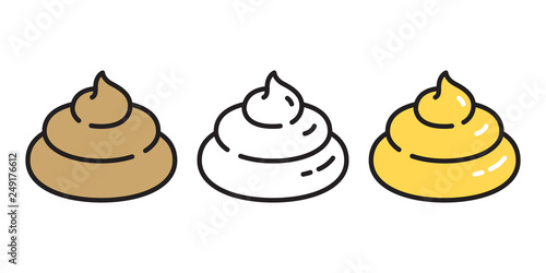 Poo vector icon logo dog Cartoon character symbol doodle illustration
