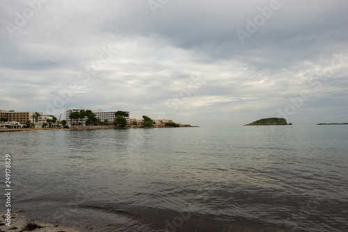 The coast in Santa Eulalia a cloudy day, Ibiza