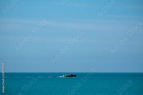 Boat out in the Ocean © Liam