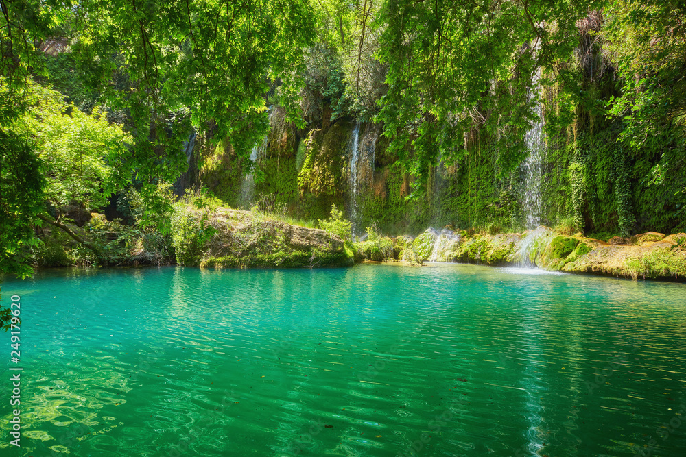 Fototapeta premium Waterfall Kurshunlu Park Tabiat . Turkey