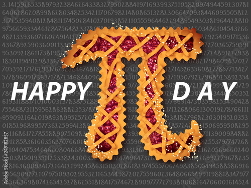 Happy Pi Day! Celebrate Pi Day. Mathematical constant. March 14th (3/14). Ratio of a circle’s circumference to its diameter. Constant number Pi. Cherry pie