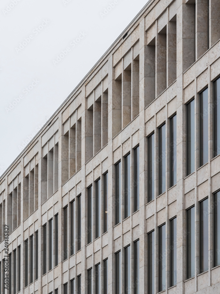 Modern facade perspective view background Modern facade perspective view background
