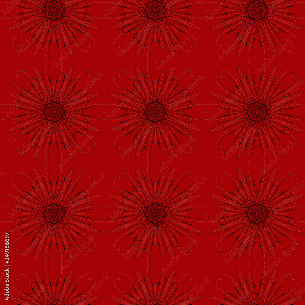 Seamless floral pattern with a variety of floral motifs. Seamless floral pattern with a variety of floral motifs.