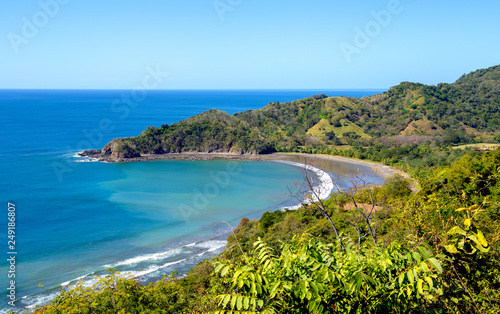 Punta Islita, a tropical lonesome bay in Guanacaste, Costa Rica, pacific ocean, looks like paradise, Nicoya Peninsula photo