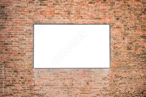 Wallpaper Mural blank billboard mock up on old brick wall Torontodigital.ca