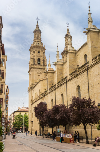 Redonda cathedral in the historic center of Logrono, Spain