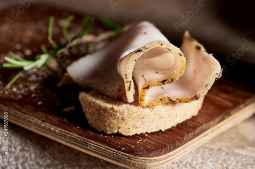 slice of lard on bread