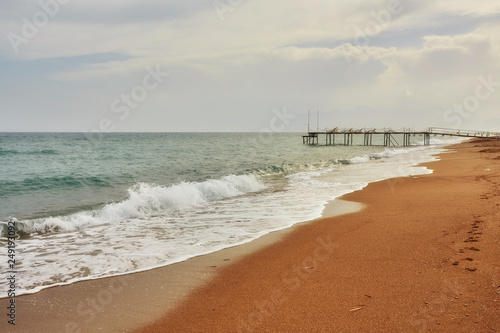 Beach without people in Lara near Antalya in Turkey © Ryzhkov Oleksandr