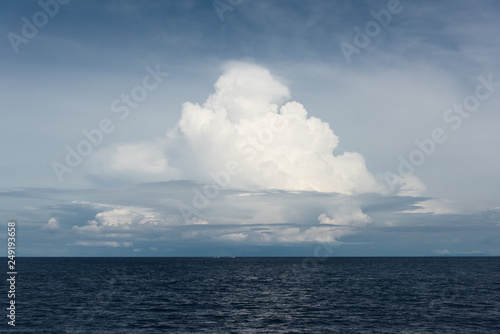 Serene cloudy seascape