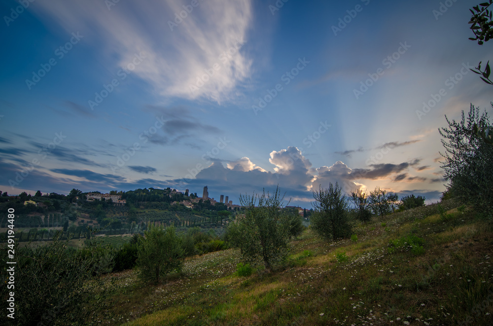 Sonnenaufgang über San Gimignano 