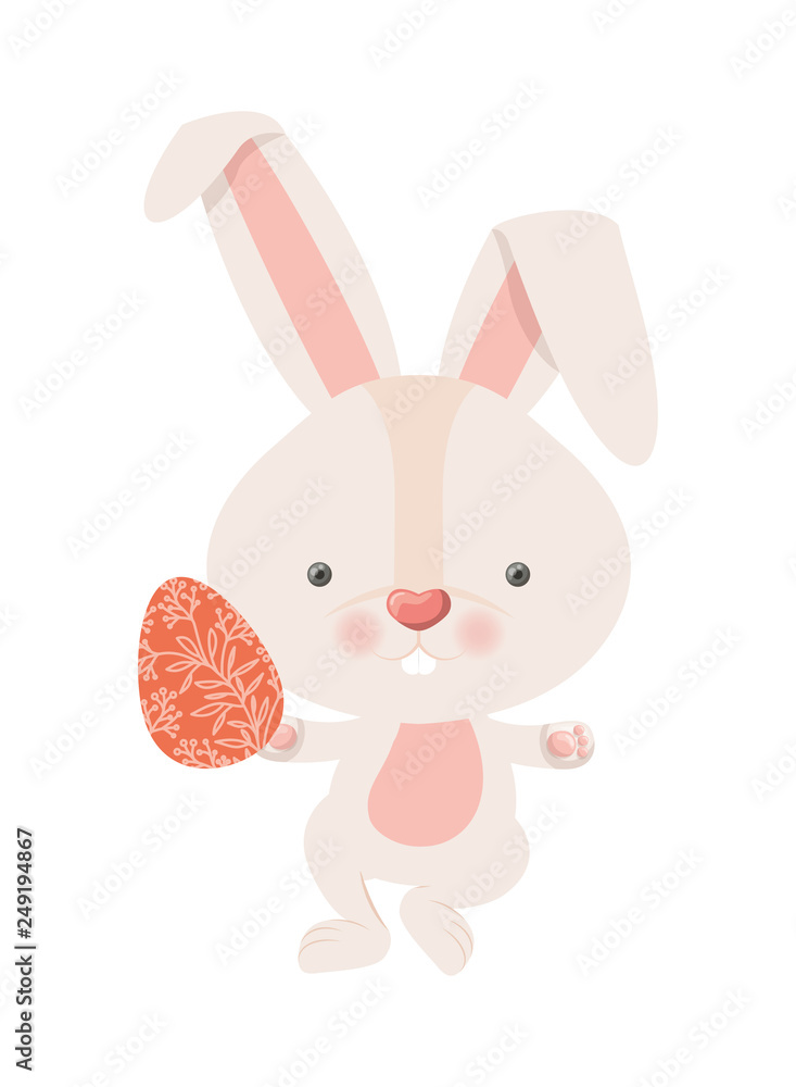 Obraz premium easter rabbit with egg isolated icon