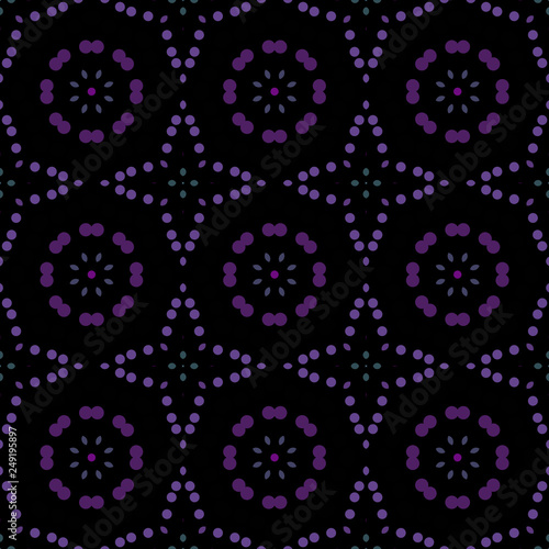 Seamless abstract pattern background with a variety of colored circles.