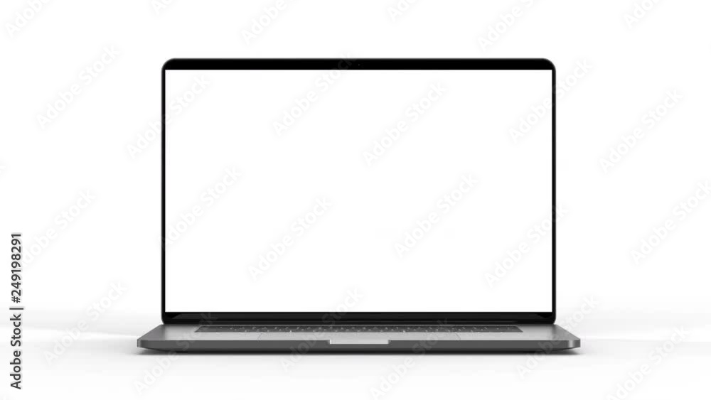 Laptop and display with blank screen isolated on white background. Whole in focus. 4K. Template, mockup. Laptop and display with blank screen isolated on white background. Whole in focus. 4K. Template, mockup.