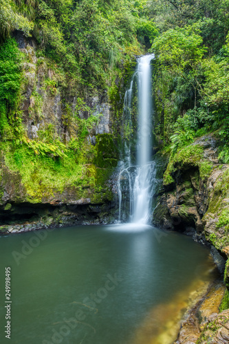 Beautiful Green Kaiate Falls  New Zealand
