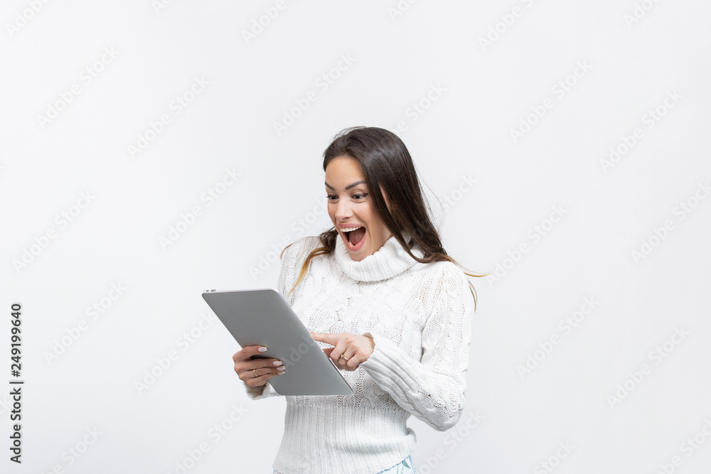 Woman posing in studio