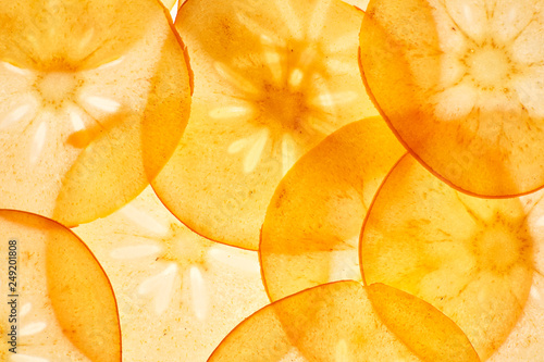 Thin Kaki slices