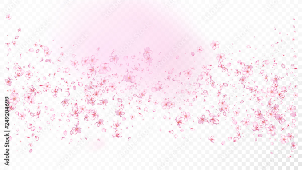 Nice Sakura Blossom Isolated Vector. Feminine Falling 3d Petals Wedding Frame. Japanese Style Flowers Wallpaper. Valentine, Mother's Day Magic Nice Sakura Blossom Isolated on White Nice Sakura Blossom Isolated Vector. Feminine Falling 3d Petals Wedding Frame. Japanese Style Flowers Wallpaper. Valentine, Mother's Day Magic Nice Sakura Blossom Isolated on White