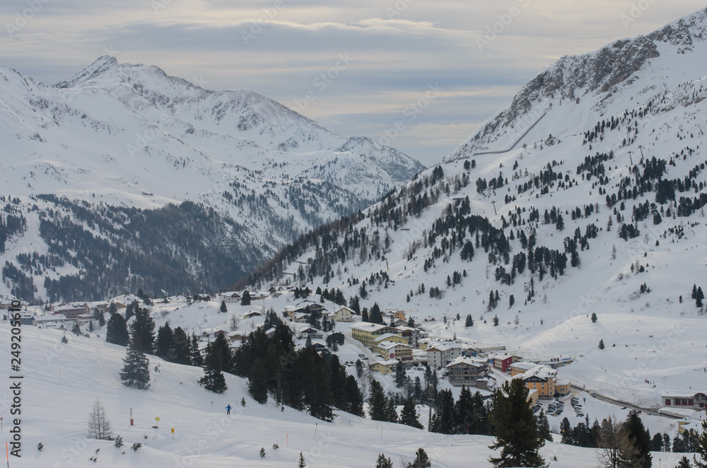 Stunning view of the buildings in Obertauern ski resort