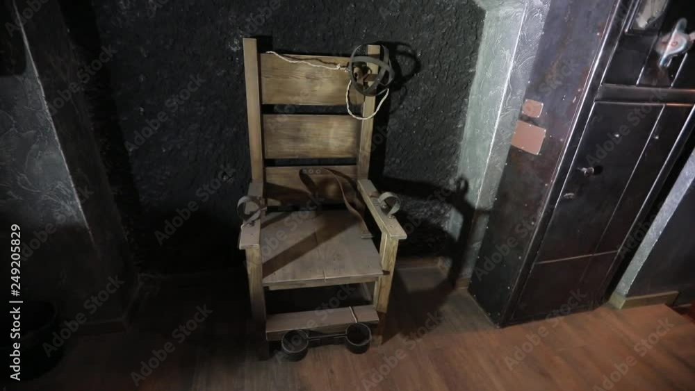 Electric chair in the prison block Electric chair in the prison block