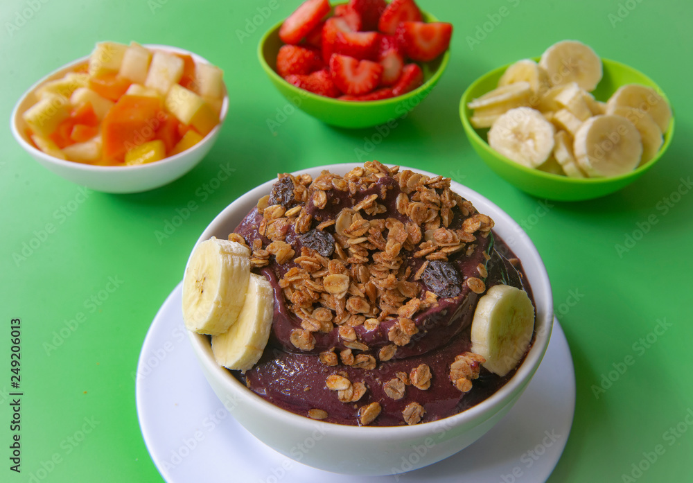 Healfhy açaí with fruits Healfhy açaí with fruits