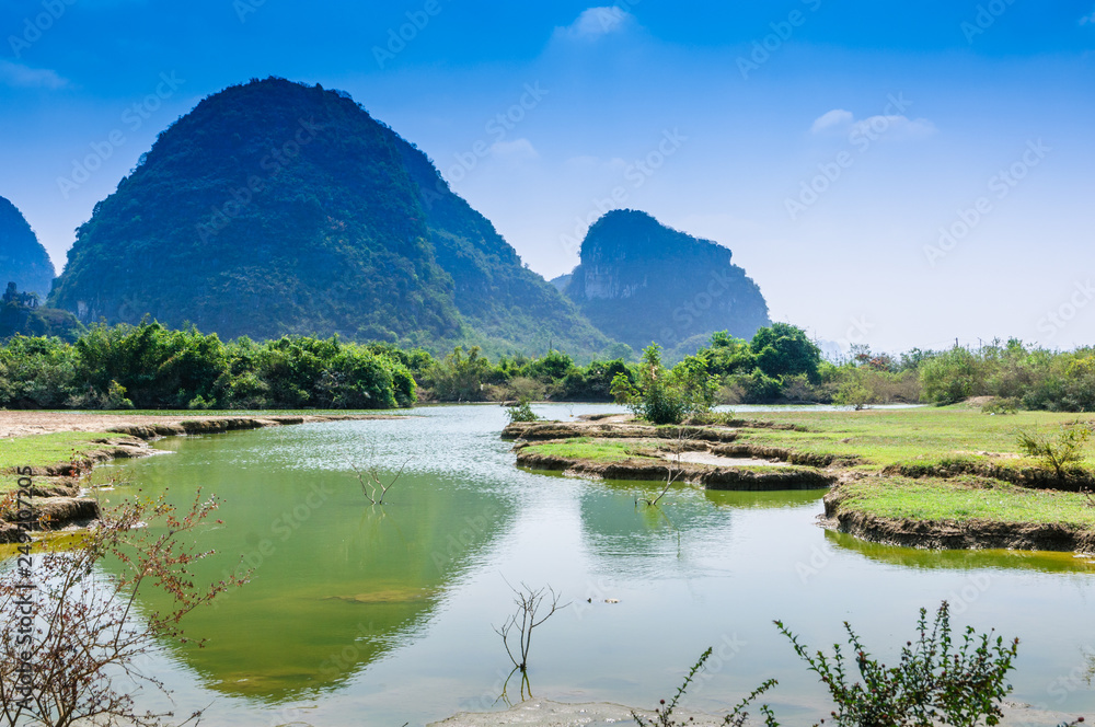 Mountain and rive scenery Mountain and rive scenery