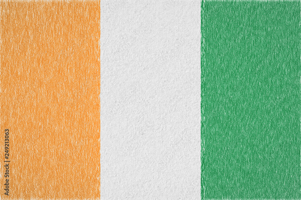 Fototapeta premium cote d'ivoire - Ivory Coast painted flag