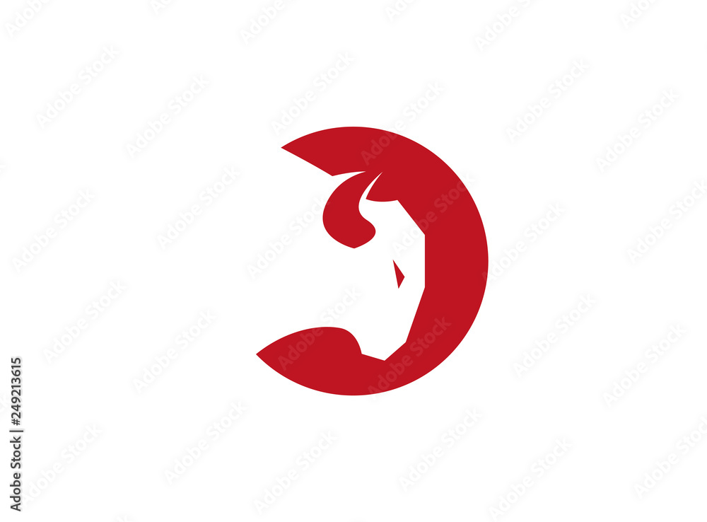 Buffalo head inside a circle for logo design Buffalo head inside a circle for logo design